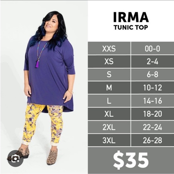 Red Gold Green Chevron Tunic Top LuLaRoe Irma XXS NEW - Picture 12 of 13